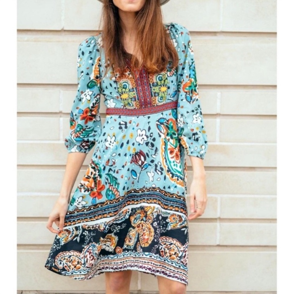 Anthropologie Akemi +Kin Karmina Beaded Dress